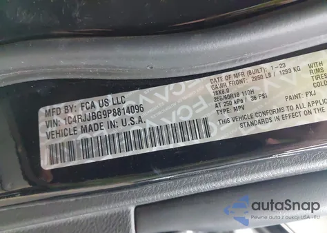 2023 Jeep Grand Cherokee L Limited 4X2 из США, поврежденный, VIN 1C4RJJBG9P8814096